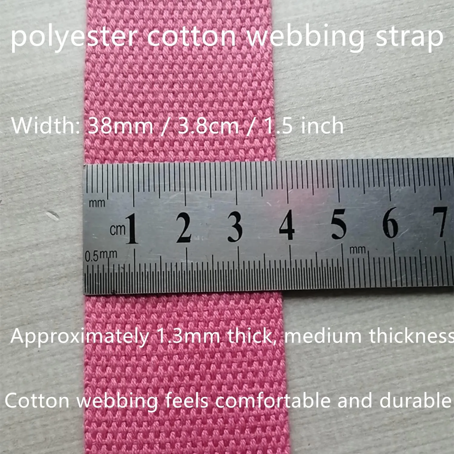 1 1/2 Inch Cotton Webbing for Bag Straps Rucksack Backpacks Luggage Cargo Strapping Arts and Crafts