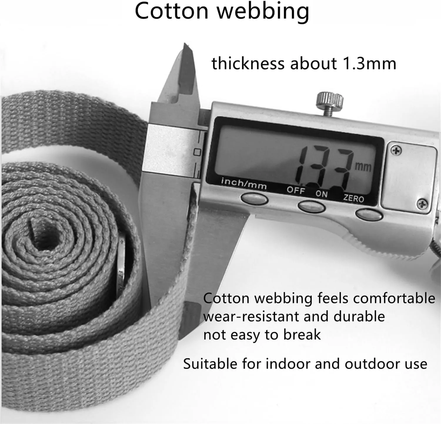 1 1/2 Inch Cotton Webbing for Bag Straps Rucksack Backpacks Luggage Cargo Strapping Arts and Crafts