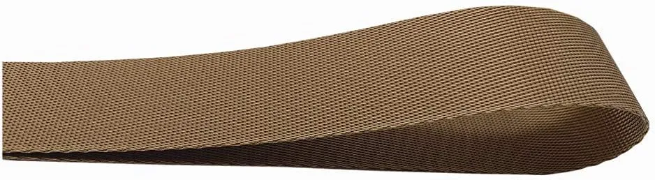 1 Inch Wide 50 Yards Nylon(Polyester) Webbing Strap for DIY Craft Backpack Strapping, Sewing, Pet Products, Outdoor Gear Repair (Brown)