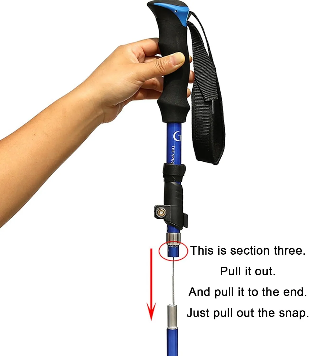 1 Pairs The New Light Short Folding Trekking Poles Aluminum Alloy Telescopic Walking Stick Outdoor Hiking Climbing Mountaineering Equipment Walking Stick Sticks