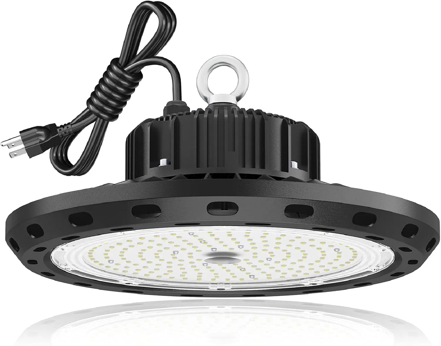 100W UFO LED High Bay Light 15000lm 5000K IP65 UL Approved 5' Cable with US Plug Alternative to 400W MH/HPS widely Used for Warehouse Shop Workshop Industrial Factory