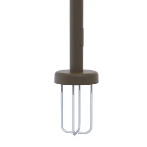 12' Tall x 5.0" Base OD x 3.0" Top OD x 0.125" Thick, Round Tapered Aluminum, Hinged Anchor Base Light Pole