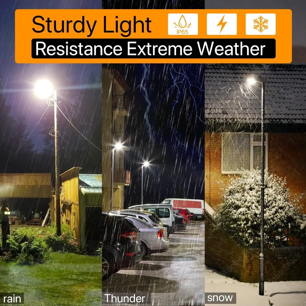 150W Parking Lot Lights 3Pack 22500lm 5000K Led Shoebox Light Slip Fitter Dusk to Dawn Pole Light Outdoor IP65 Waterproof 120-277V Commercial Street Area Lighting for Driveways, Parking lot