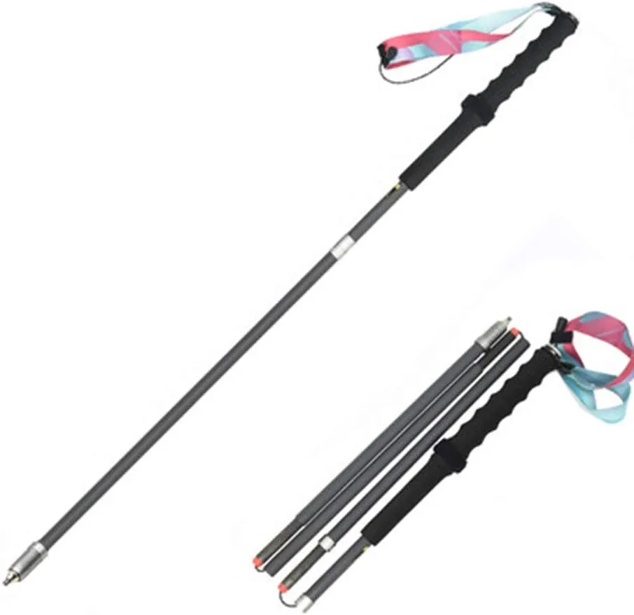 2 Pack Ultralight Carbon Fiber Trekking Poles -with Collapsible Antishock,Lightweight,Strong, Sleek, Comfortable for Hiking, Camping, Mountaining, Backpacking, Walking, Trekking/Bl
