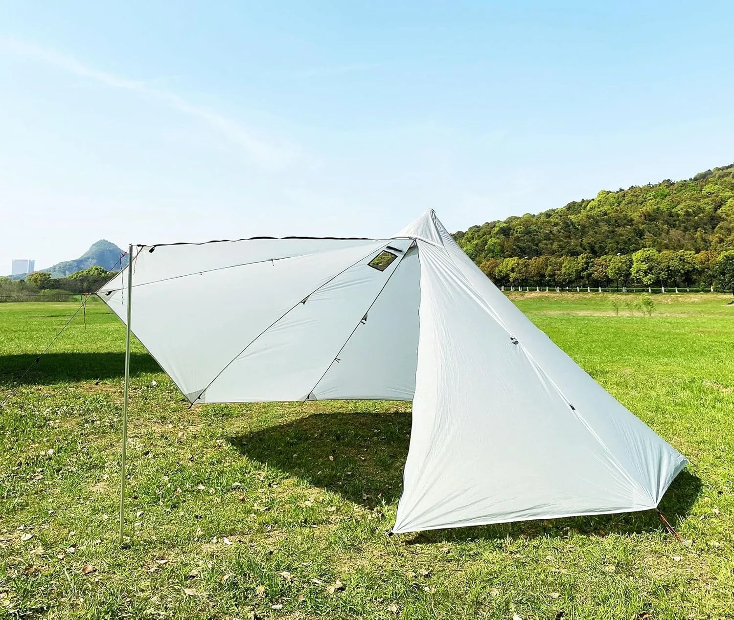 2 Person Tent for 4 Season Ultralight Teepee Hot Tent with Fire Retardant Stove Jack One Doors