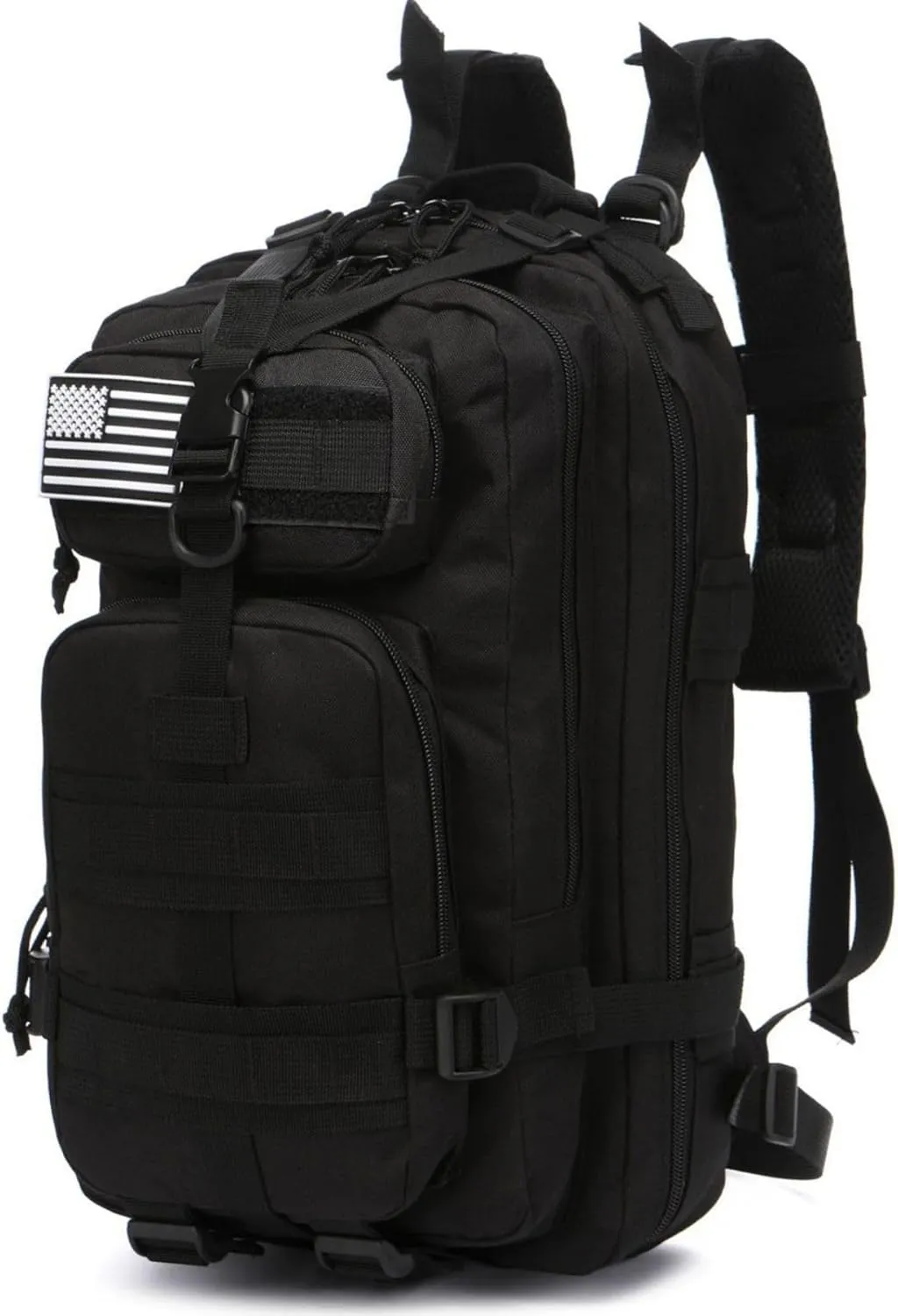 20 Liters Sturdy Nylon Waterproof Fishing Hunting Backpack Outdoor Military Tactical Sports Hiking Daypacks (Black)
