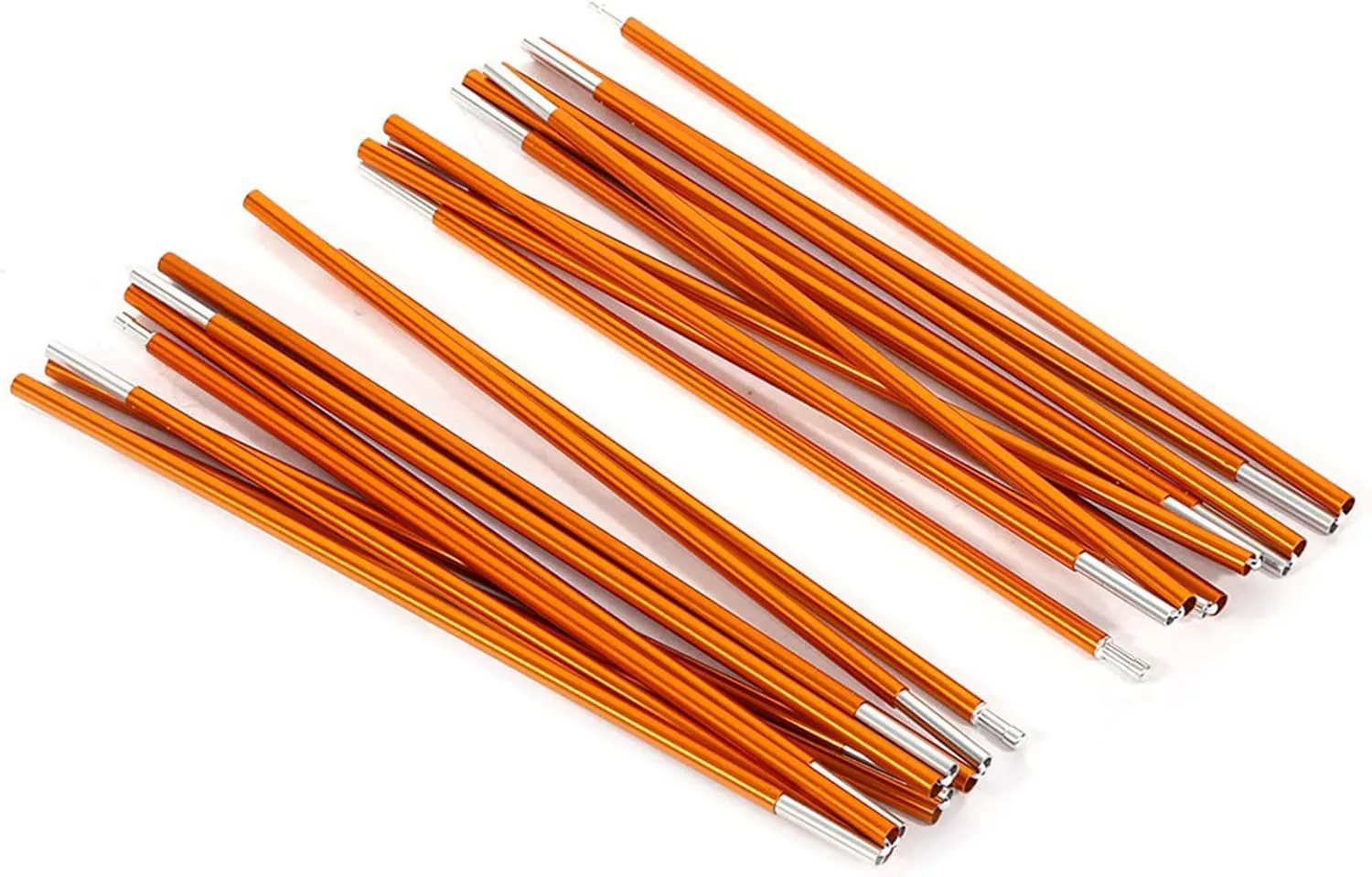 2Pcs Outdoor Tent Pole, Aluminium Alloy Tent Rod, Tent Bar, Aluminum Tent Pole for Hiking Camping Gold