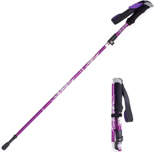 3 Sections Hiking Poles, Aluminum Alloy Trekking Poles, Easy to Carry, Hiking Sticks with Storage Bag for Travel(C)
