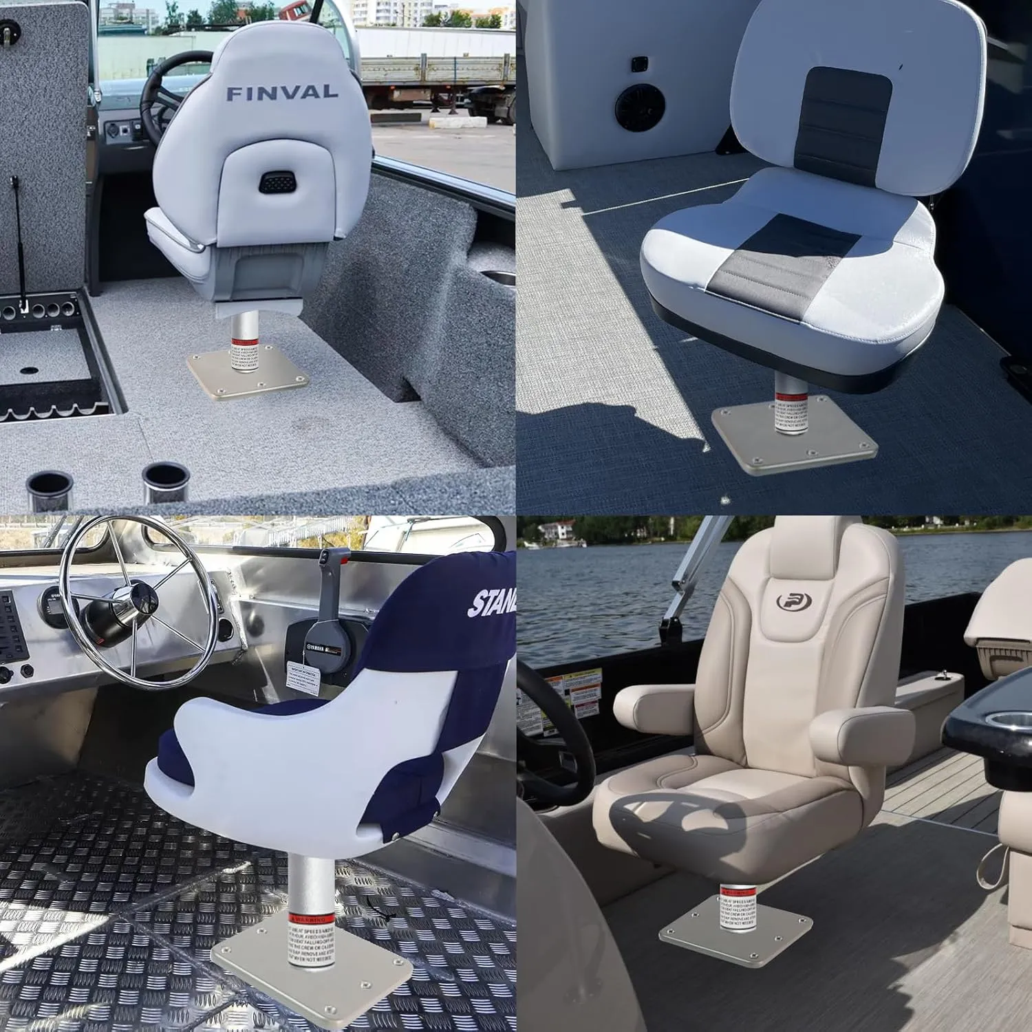 3/4" Boat Seat Pin Post,Marine Boat Seat Pedestal Base Post for Mounting Boat Seat,Boat Seat Pedestal Post Lock-in Aluminum Boat Seat Extension Post Pole for Marine Pontoon Boat Fishing Boat Bass Boat