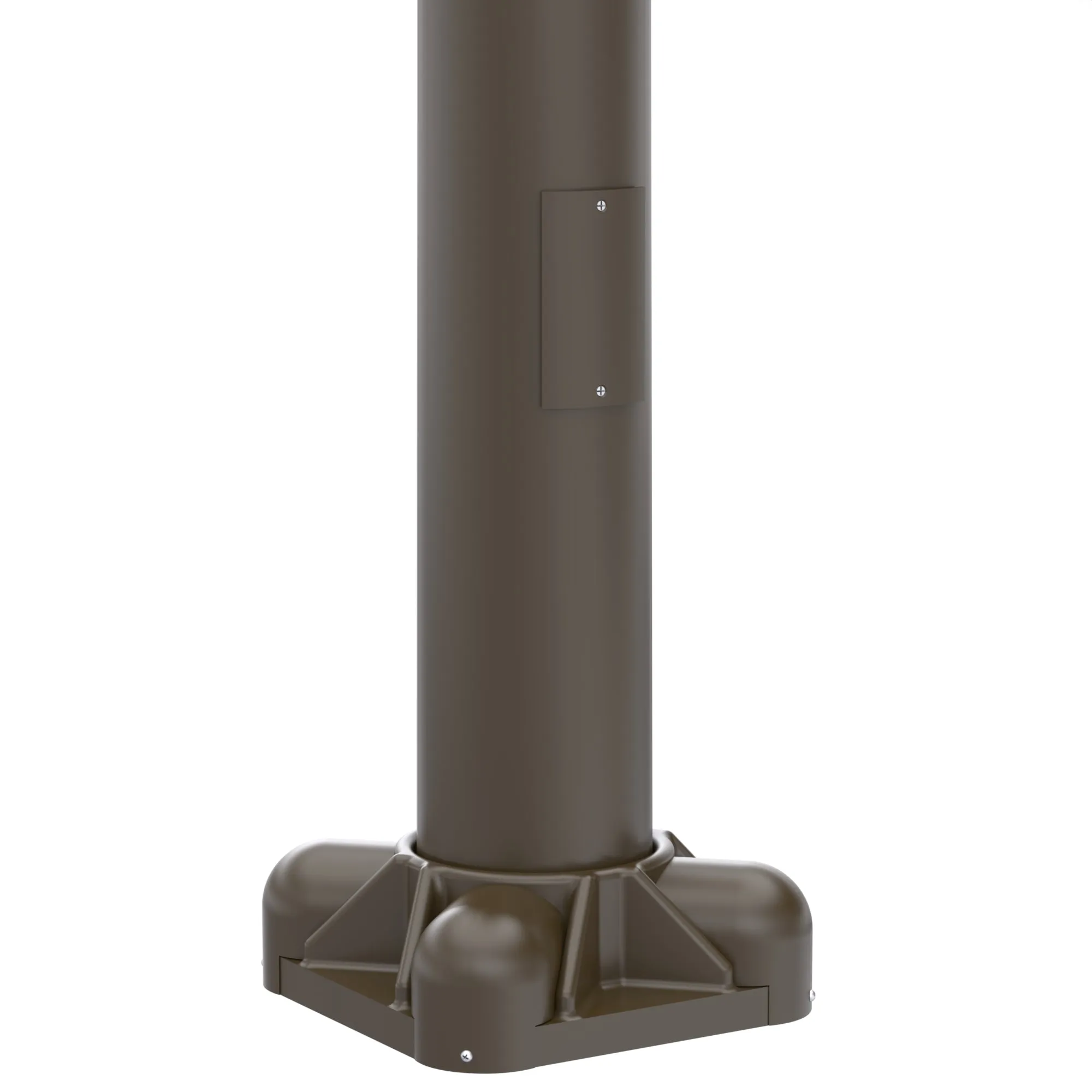37' Tall x 8.0" Base OD x 4.5" Top OD x 0.250" Thick, Round Tapered Aluminum, Anchor Base Light Pole