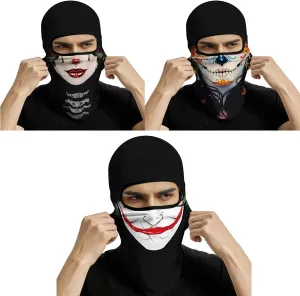 3PCS Balaclava Full Face Mask Ski Mask UV Protection Cover Motorcycle Full Face Mask for Men Women Outdoor Sports