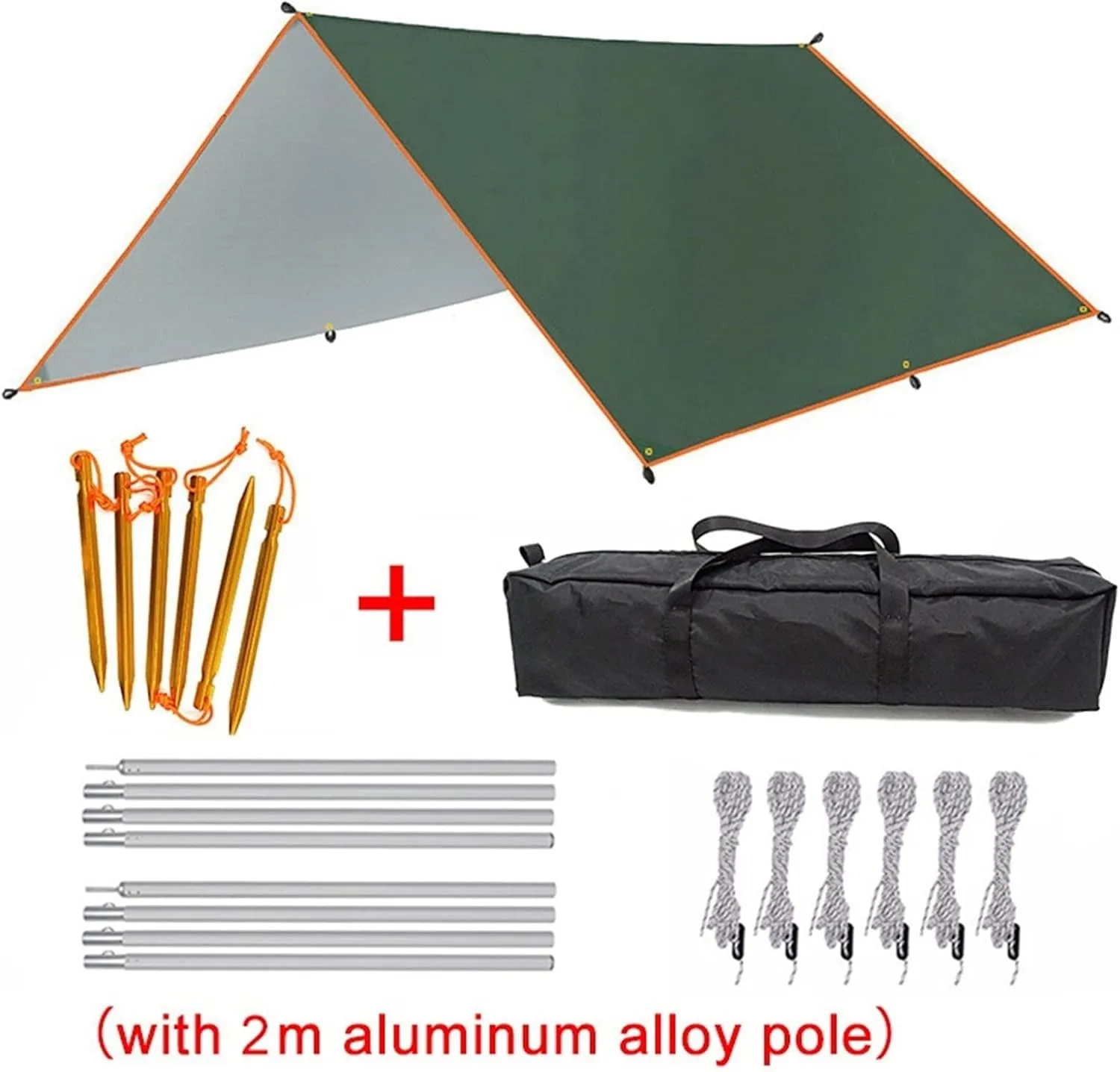 3x3m 3x4m 3x5m Awning Watertight Tarp Tent Outdoor Sun Shelter Camping Tourist Tarp Canopy Sunshade Sun Shade Beach Garden (Color : Style 1, Size : 3x4m)