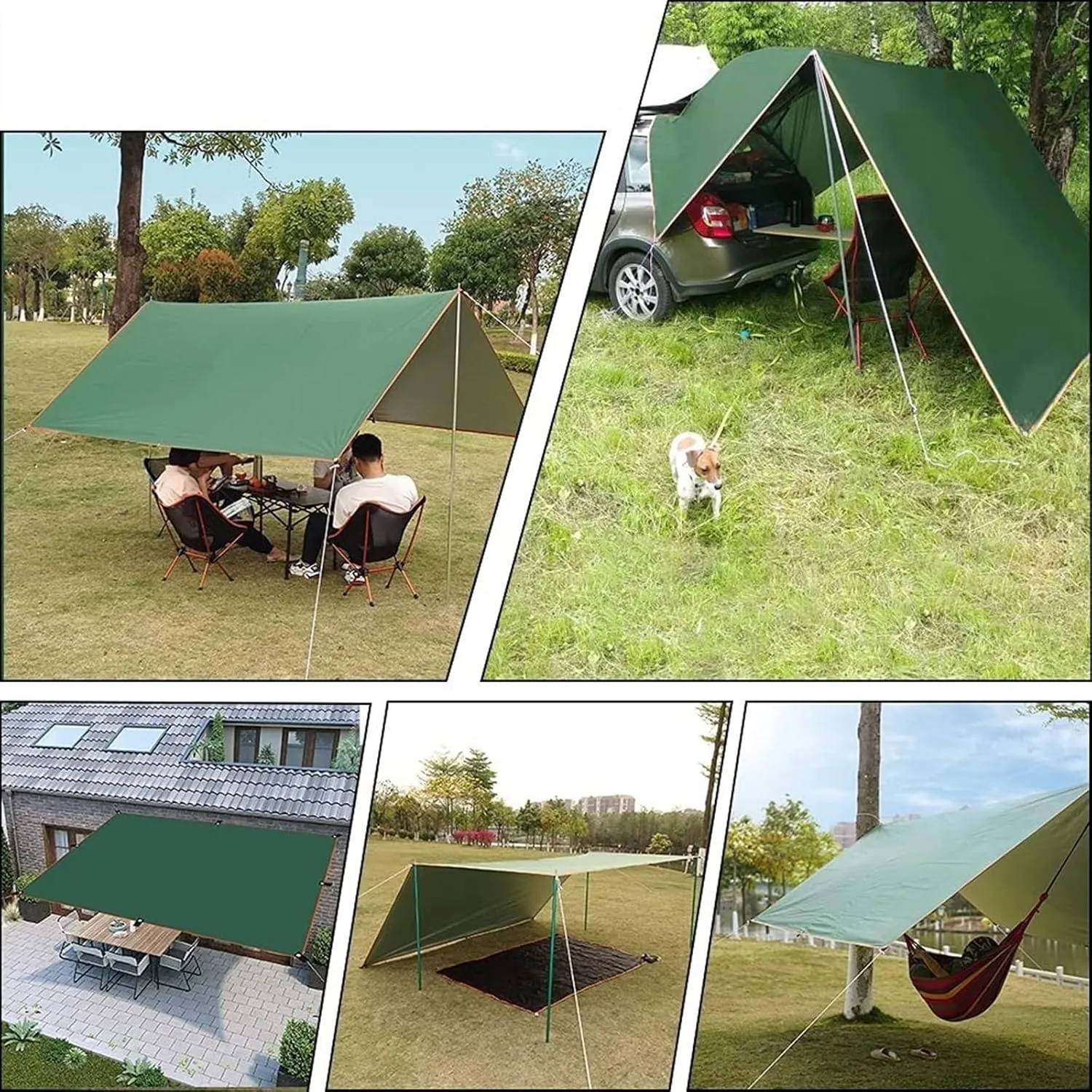 3x3m 3x4m 3x5m Awning Watertight Tarp Tent Outdoor Sun Shelter Camping Tourist Tarp Canopy Sunshade Sun Shade Beach Garden (Color : Style 1, Size : 3x4m)