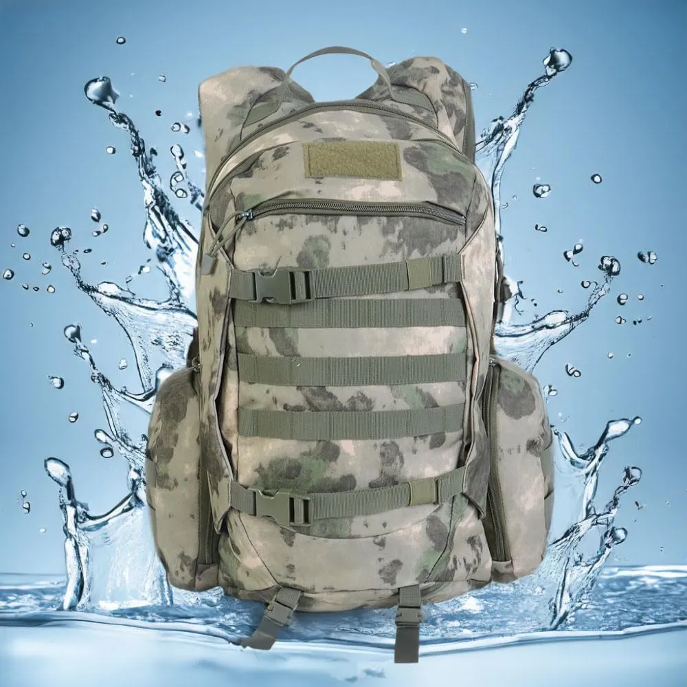 45L Waterproof Fishing Hunting Backpack Outdoor Military Rucksacks Tactical Sports Camping Hiking Trekking Bags (Ruin green)