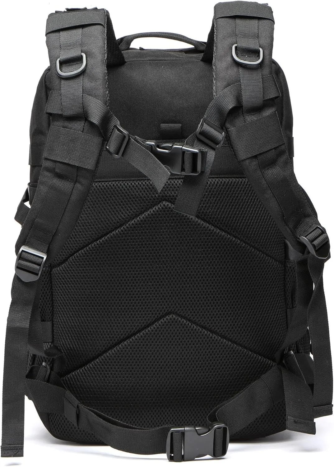 50L Tactical Military Backpack Waterproof Sturdy Bag for Hiking Camping Fishing Gym Backpack with Bottle Holder (ALL Black)