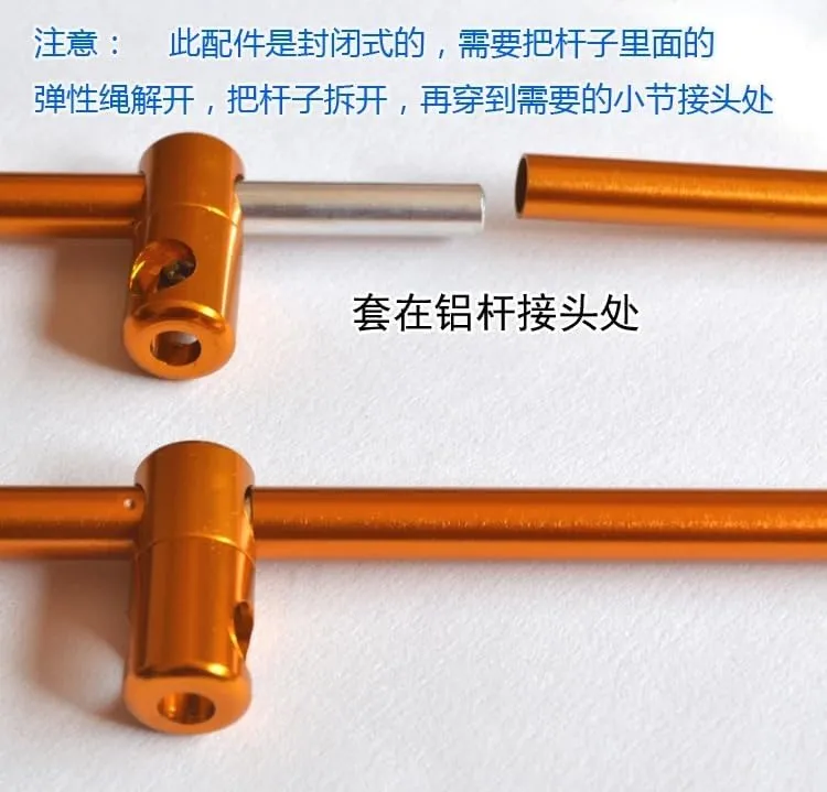 8.5mm or 9.5mm Aluminium Tent Pole 360 Degree Crossover Clamp Buckle Mount Clip Rotate Buckle (for 8.5mm Tent Poles)