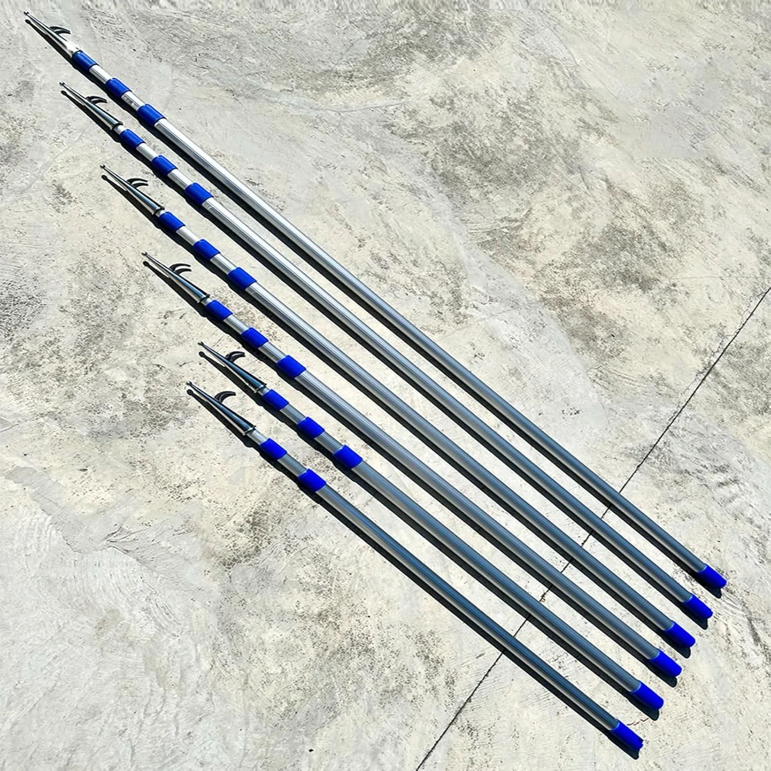 9 13 16 20 23 26 FT Pulling Poles Rods with Aluminum Extension Pole, Boat Hooks for Docking Telescoping, Water Rescue/Push-Pull/Boating Lightweight Docks Stick