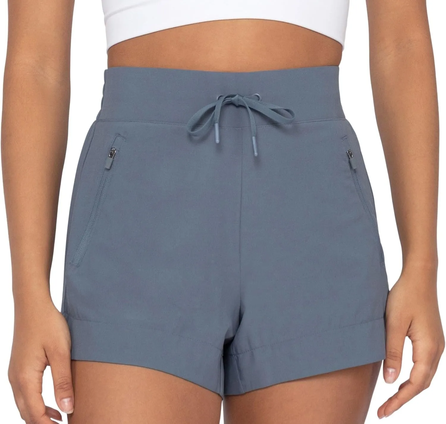 90 Degree By Reflex Stretch Woven Lightweight Walking Shorts with Side Pockets