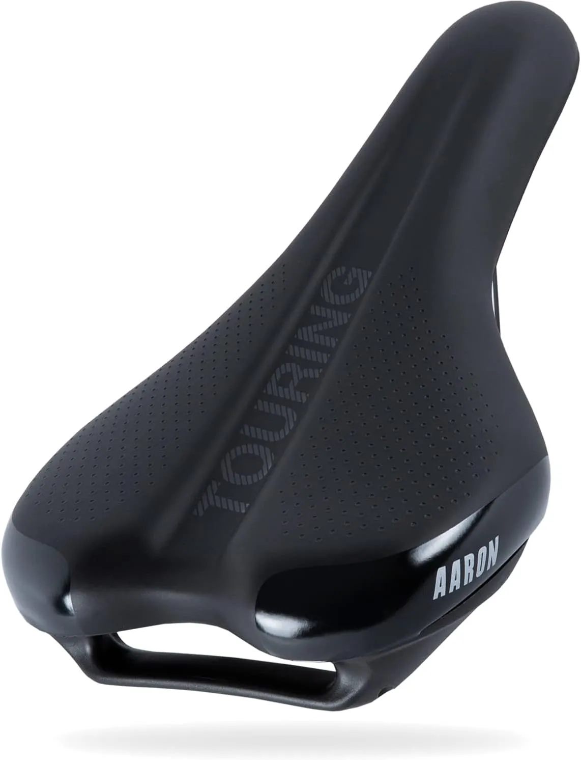 AARON - Bike Saddle with Gel Padding - Shock-Absorbing, Ergonomic and Comfortable - for Men and Women - Seat for E-Bike, Trekking Bike, Mountain Bike, Touring Bike - Black