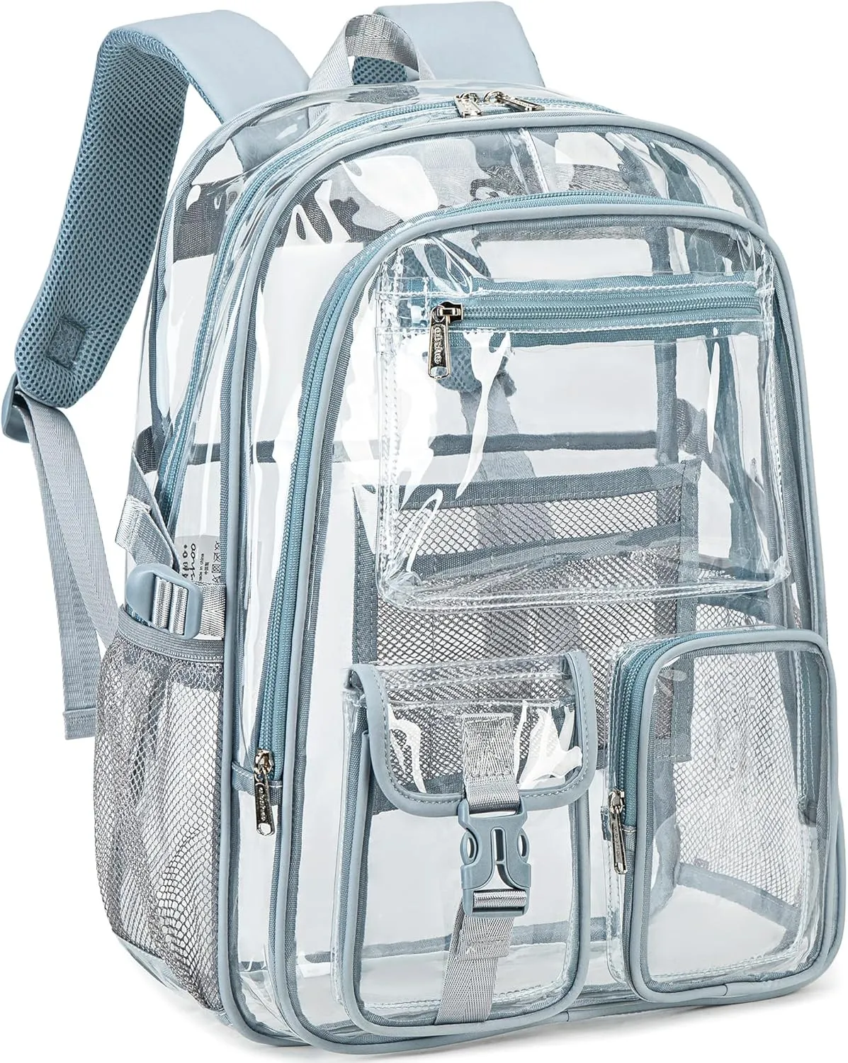 abshoo Large Clear Backpack For Girls Women Heavy Duty Clear Bookbag for School Transparent Backpack (Baby Blue)