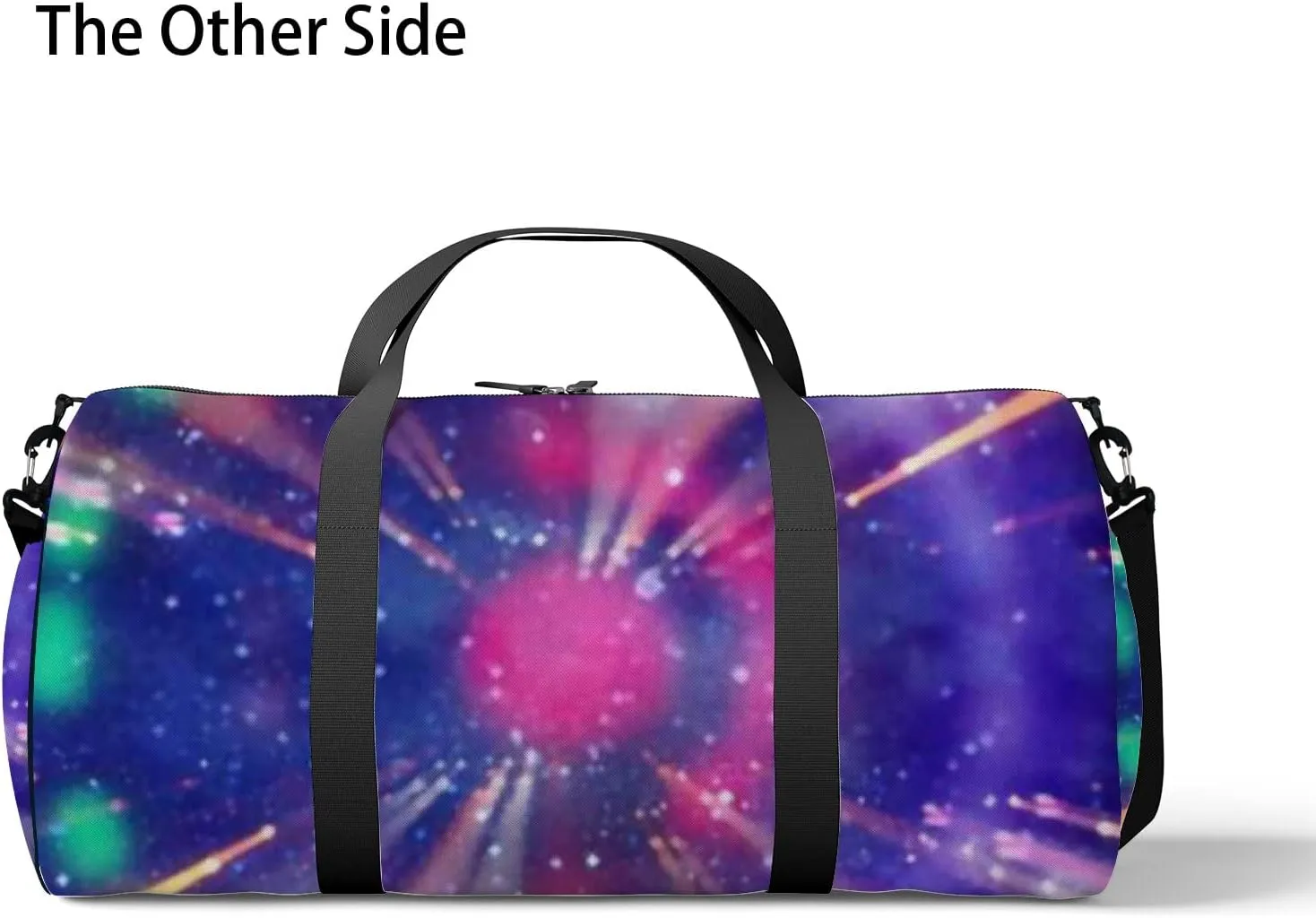 Abstract Lens Flare Concept Image Space Sports Bag Tote Bag Waterproof Gym Bag with Shoulder Strap Zipper 2 Side Pockets for Men and Women, Travel and Storage Shoulder Bag.