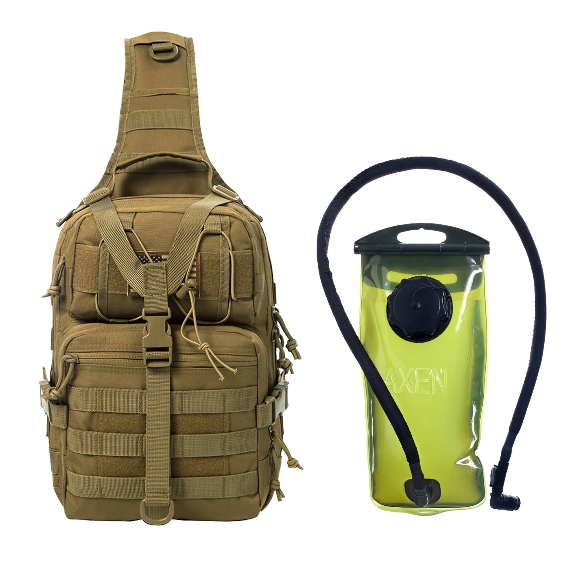 Actical Sling Bag Pack Military Rover Shoulder Sling Backpack EDC Molle Assault Range Bag Everyday out Carry Diaper Bag Carry Bag Small Dyt-003