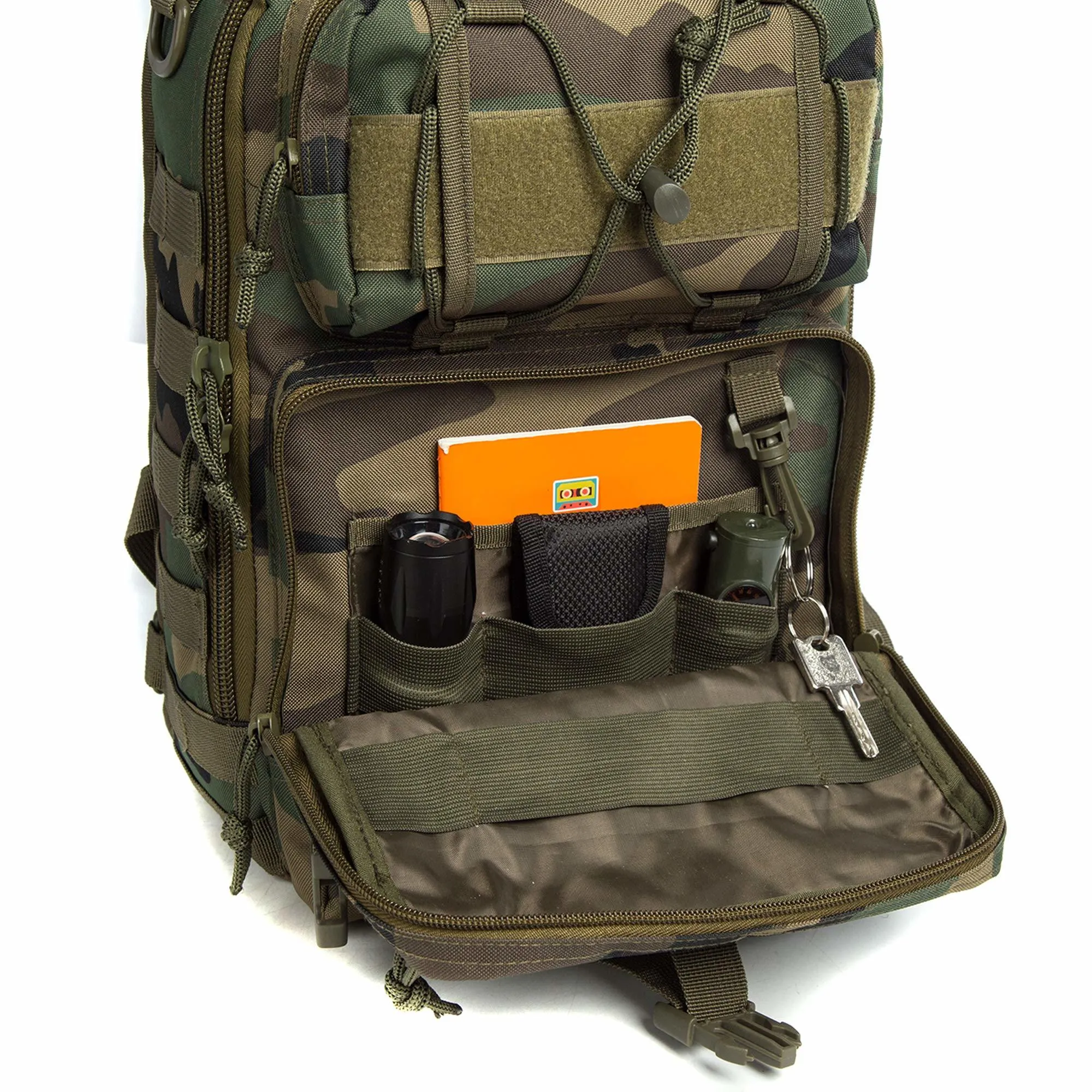 Actical Sling Bag Pack Military Rover Shoulder Sling Backpack EDC Molle Assault Range Bag Everyday out Carry Diaper Bag Carry Bag Small Dyt-003