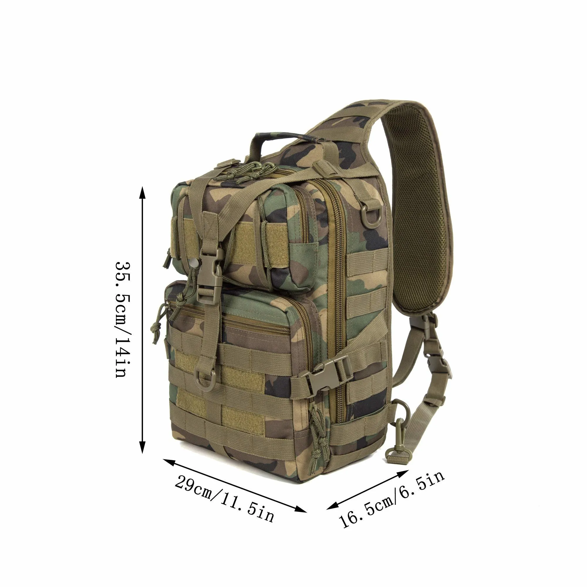 Actical Sling Bag Pack Military Rover Shoulder Sling Backpack EDC Molle Assault Range Bag Everyday out Carry Diaper Bag Carry Bag Small Dyt-003