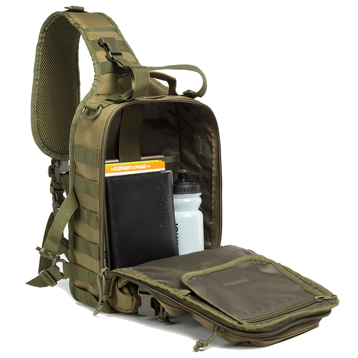 Actical Sling Bag Pack Military Rover Shoulder Sling Backpack EDC Molle Assault Range Bag Everyday out Carry Diaper Bag Carry Bag Small Dyt-003