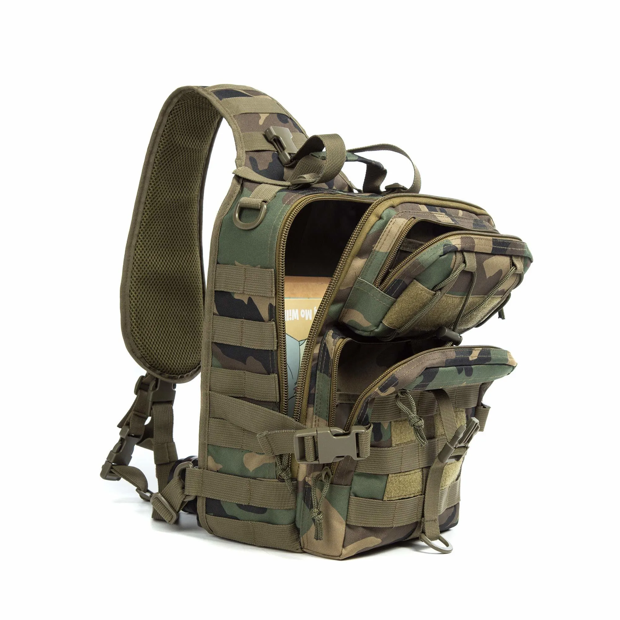 Actical Sling Bag Pack Military Rover Shoulder Sling Backpack EDC Molle Assault Range Bag Everyday out Carry Diaper Bag Carry Bag Small Dyt-003