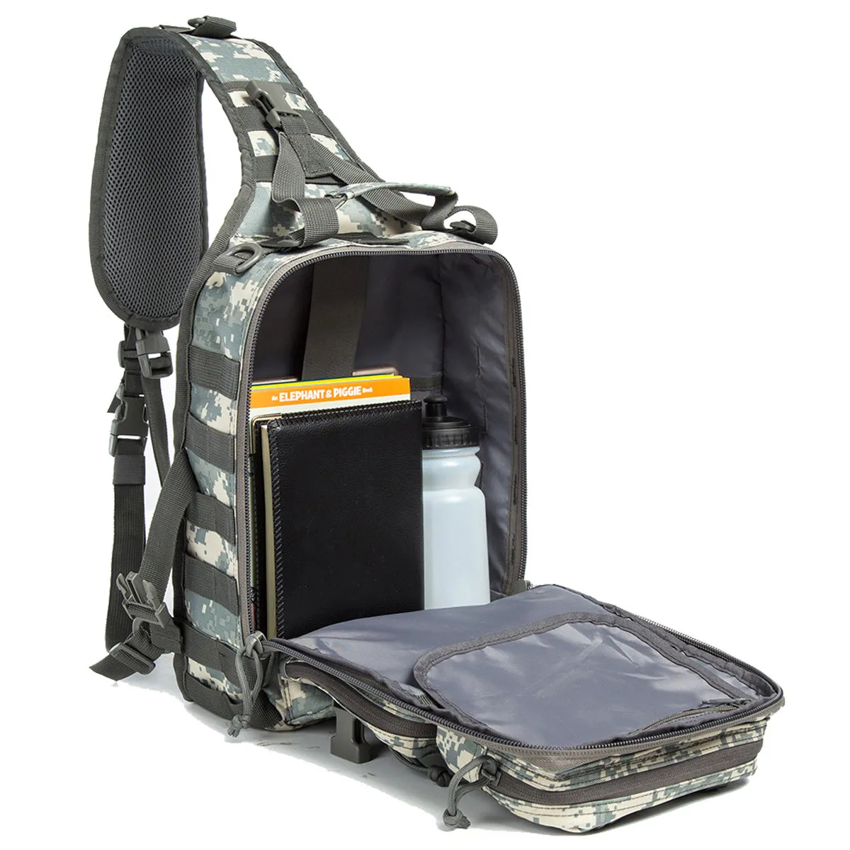Actical Sling Bag Pack Military Rover Shoulder Sling Backpack EDC Molle Assault Range Bag Everyday out Carry Diaper Bag Carry Bag Small Dyt-003