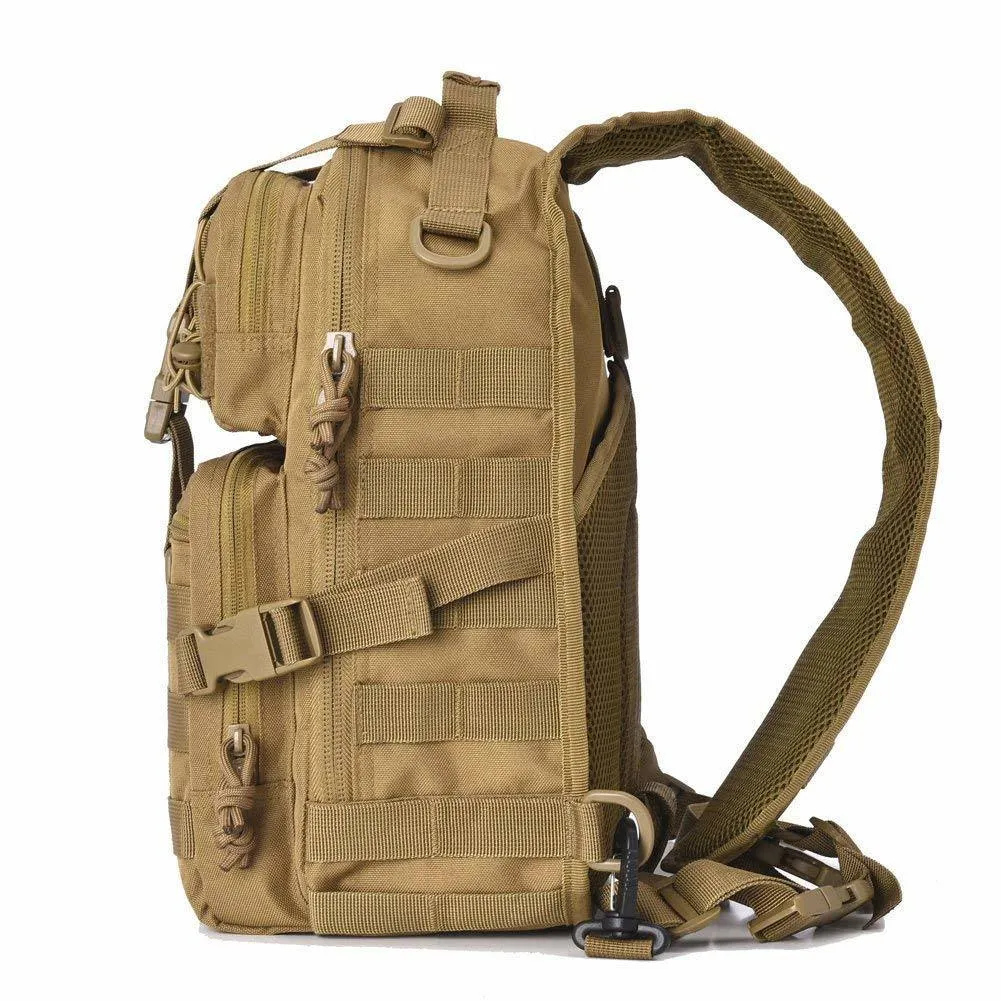 Actical Sling Bag Pack Military Rover Shoulder Sling Backpack EDC Molle Assault Range Bag Everyday out Carry Diaper Bag Carry Bag Small Dyt-003