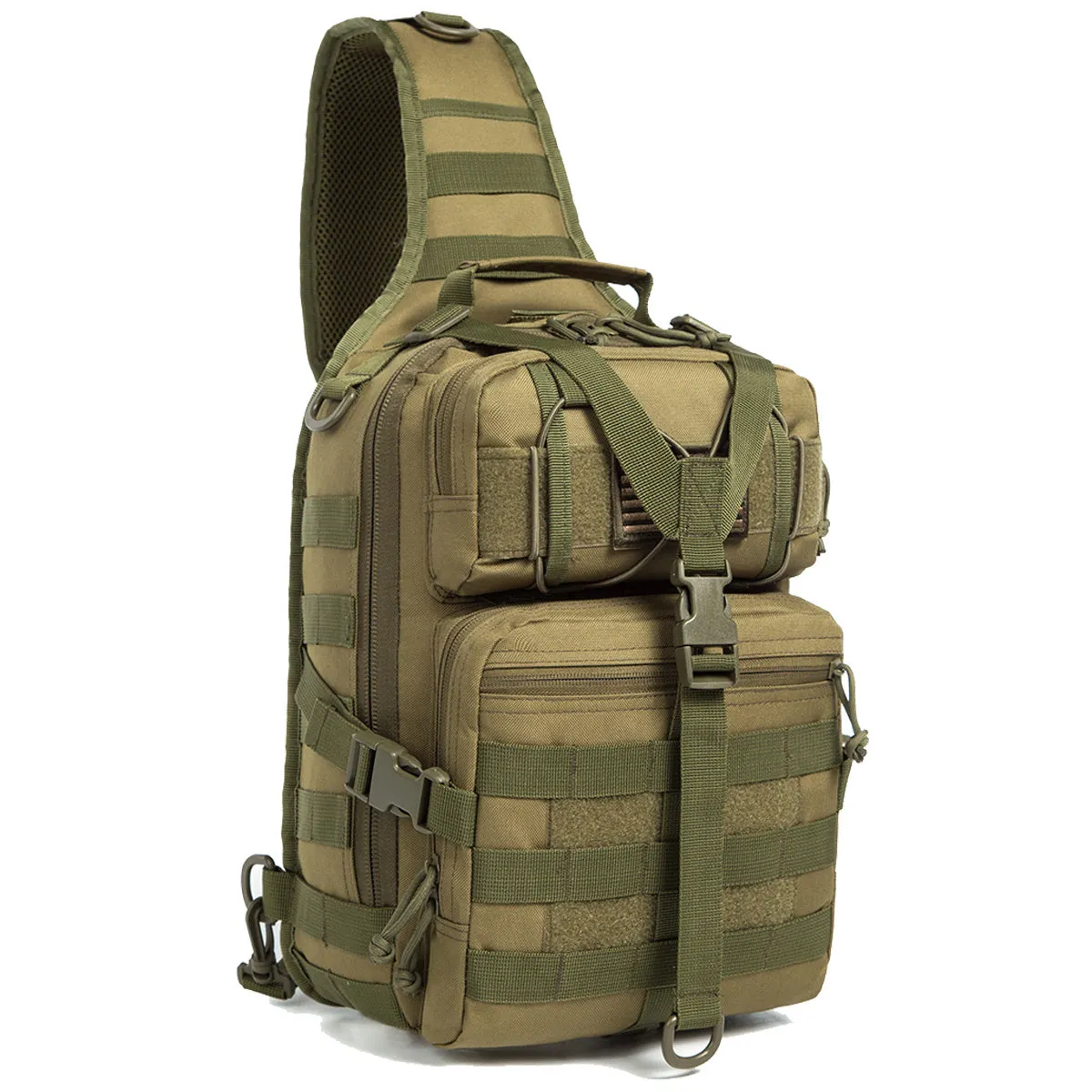 Actical Sling Bag Pack Military Rover Shoulder Sling Backpack EDC Molle Assault Range Bag Everyday out Carry Diaper Bag Carry Bag Small Dyt-003