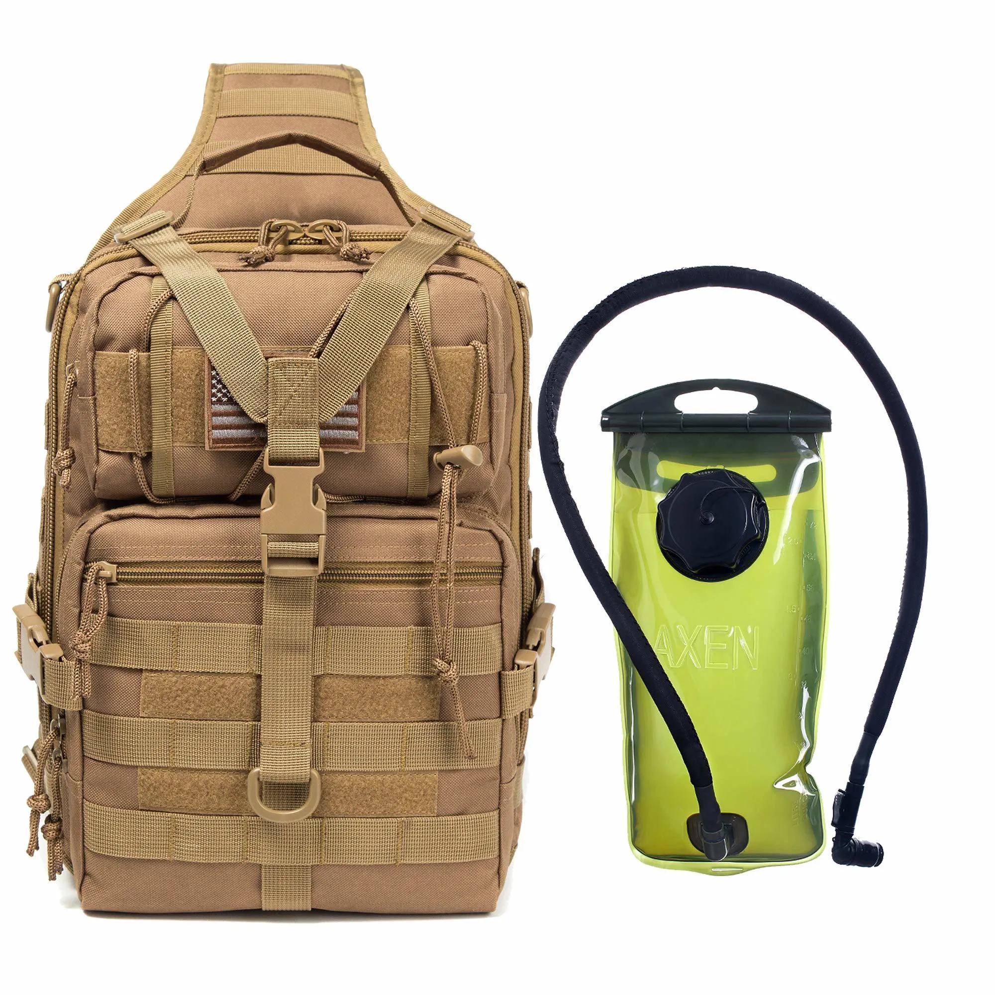 Actical Sling Bag Pack Military Rover Shoulder Sling Backpack EDC Molle Assault Range Bag Everyday out Carry Diaper Bag Carry Bag Small Dyt-003