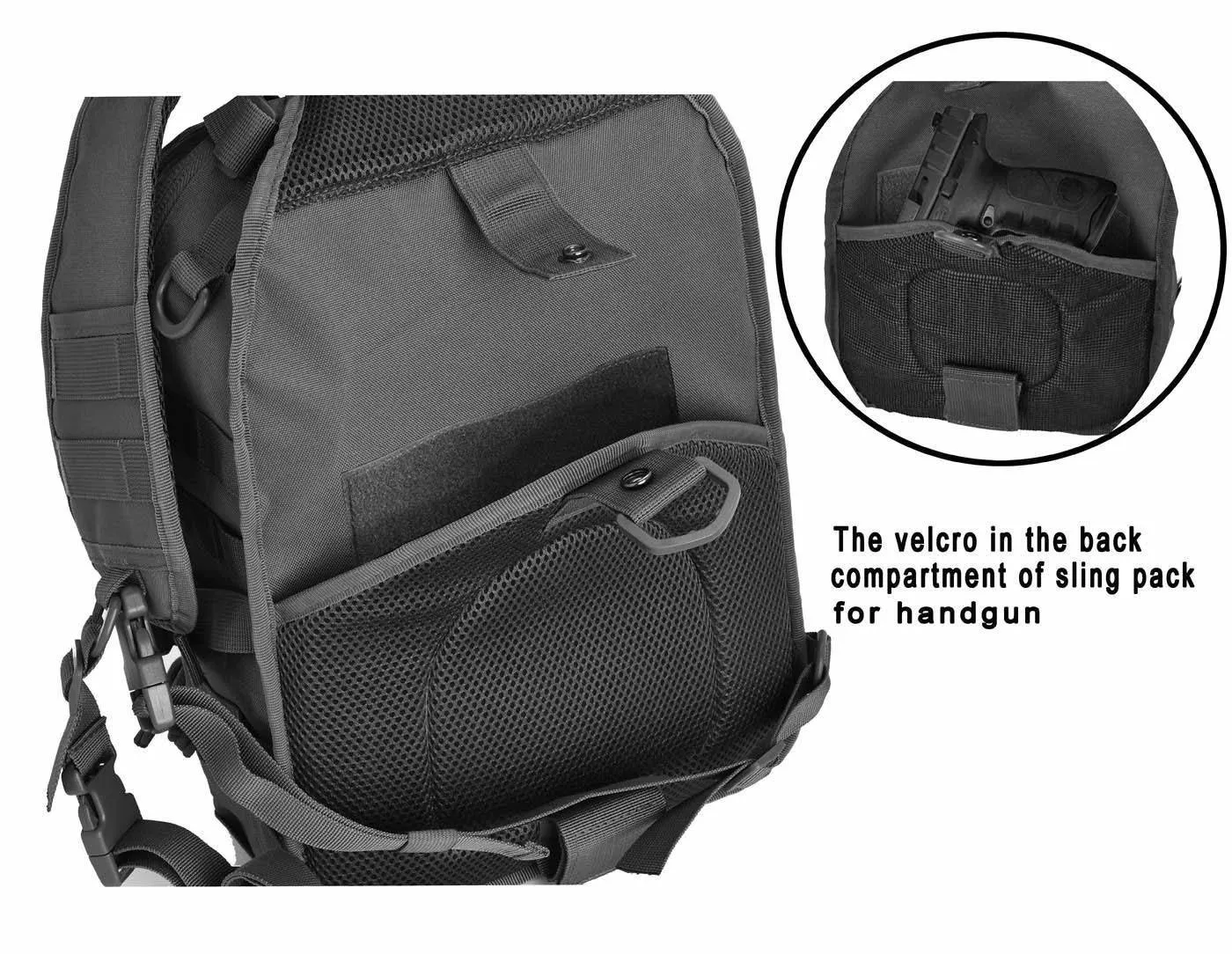 Actical Sling Bag Pack Military Rover Shoulder Sling Backpack EDC Molle Assault Range Bag Everyday out Carry Diaper Bag Carry Bag Small Dyt-003