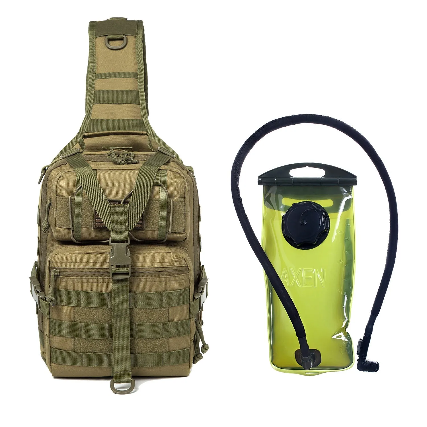 Actical Sling Bag Pack Military Rover Shoulder Sling Backpack EDC Molle Assault Range Bag Everyday out Carry Diaper Bag Carry Bag Small Dyt-003