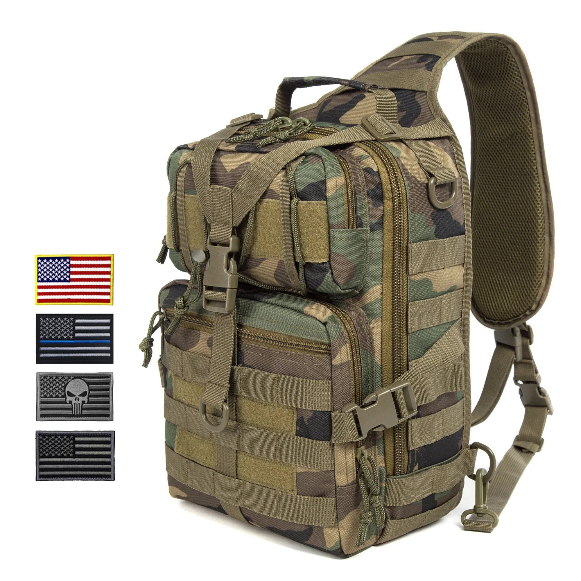 Actical Sling Bag Pack Military Rover Shoulder Sling Backpack EDC Molle Assault Range Bag Everyday out Carry Diaper Bag Carry Bag Small Dyt-003
