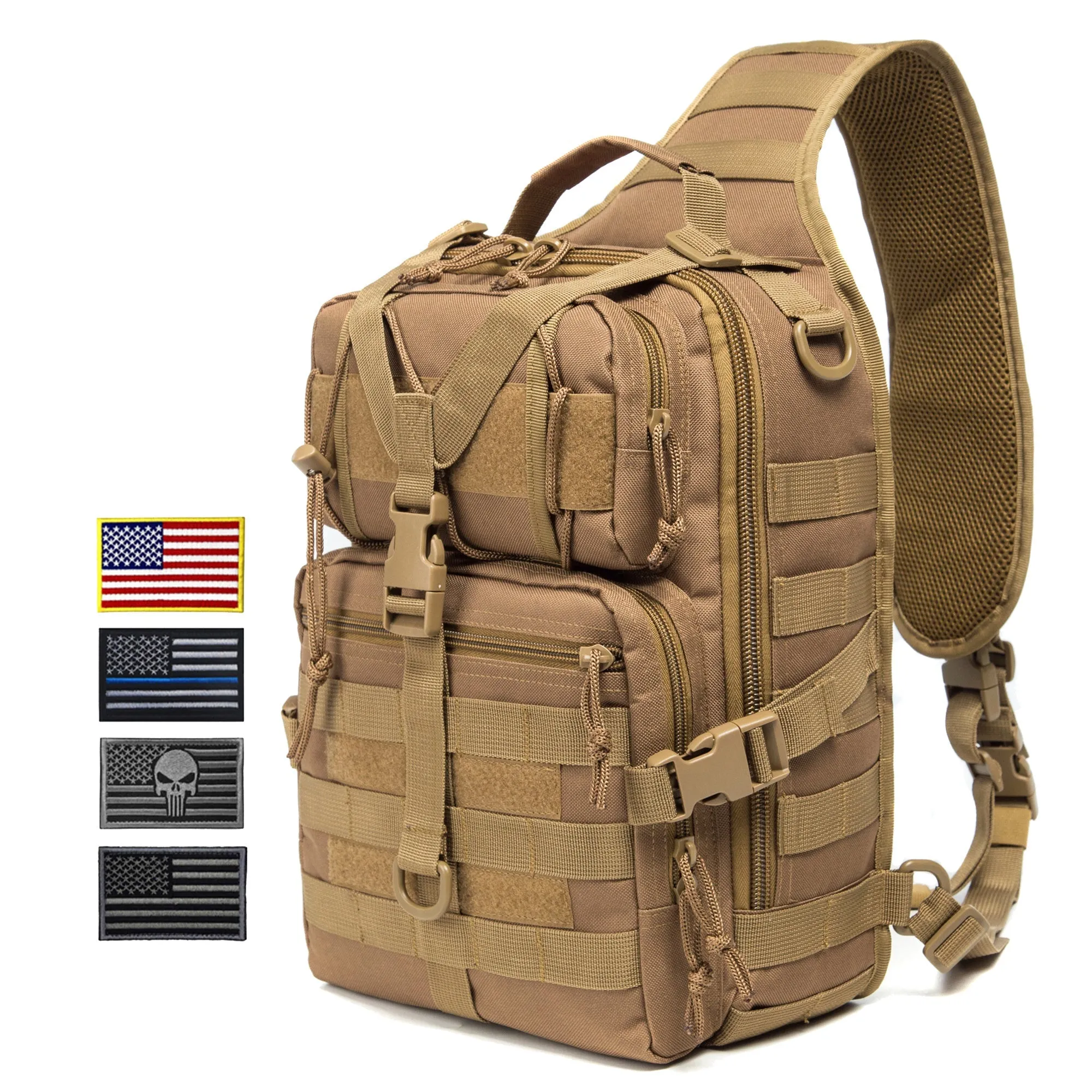 Actical Sling Bag Pack Military Rover Shoulder Sling Backpack EDC Molle Assault Range Bag Everyday out Carry Diaper Bag Carry Bag Small Dyt-003