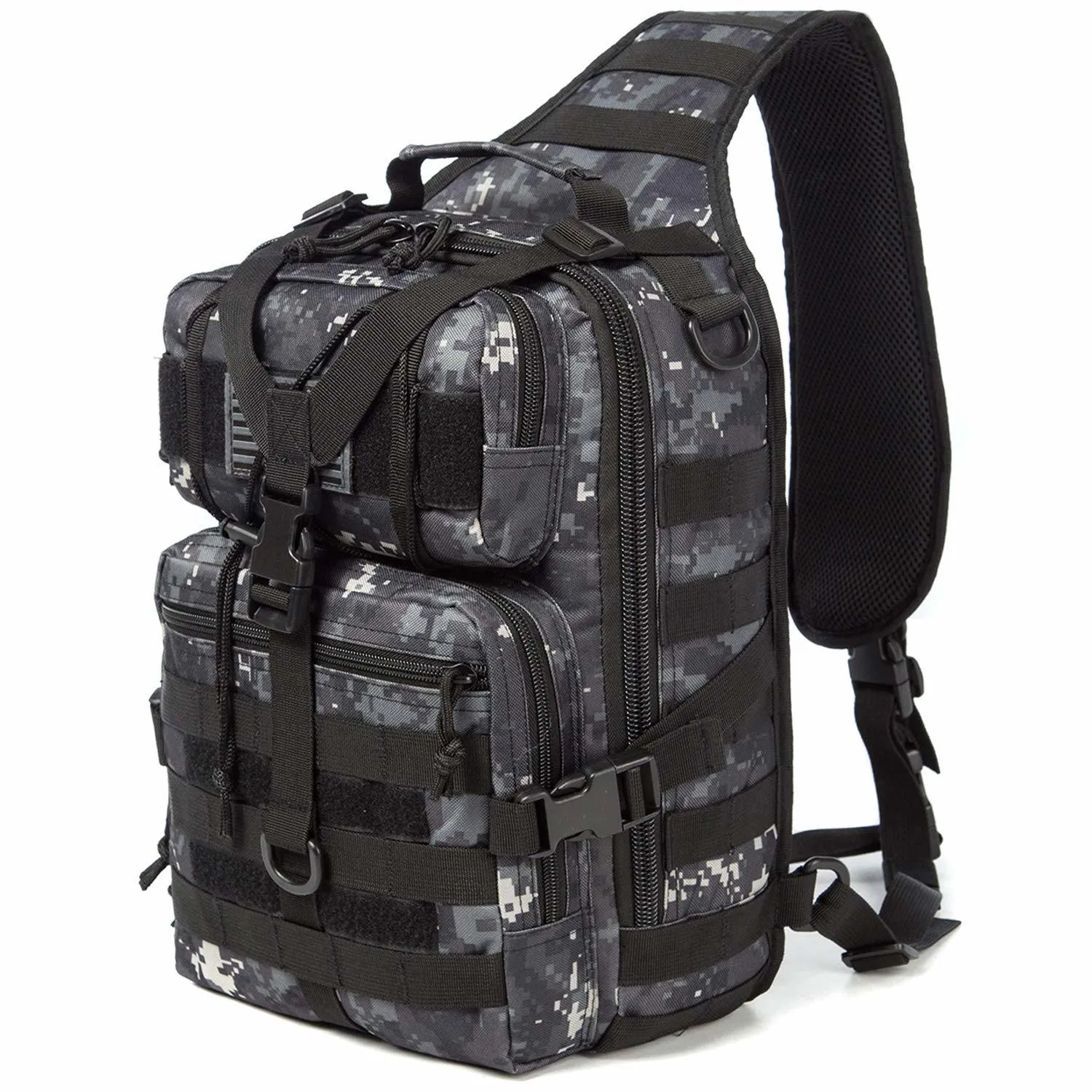 Actical Sling Bag Pack Military Rover Shoulder Sling Backpack EDC Molle Assault Range Bag Everyday out Carry Diaper Bag Carry Bag Small Dyt-003