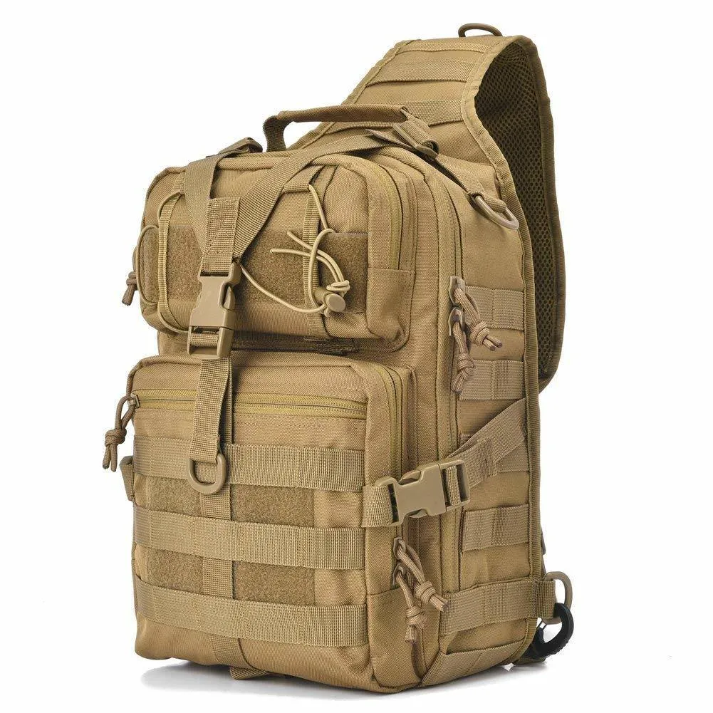 Actical Sling Bag Pack Military Rover Shoulder Sling Backpack EDC Molle Assault Range Bag Everyday out Carry Diaper Bag Carry Bag Small Dyt-003