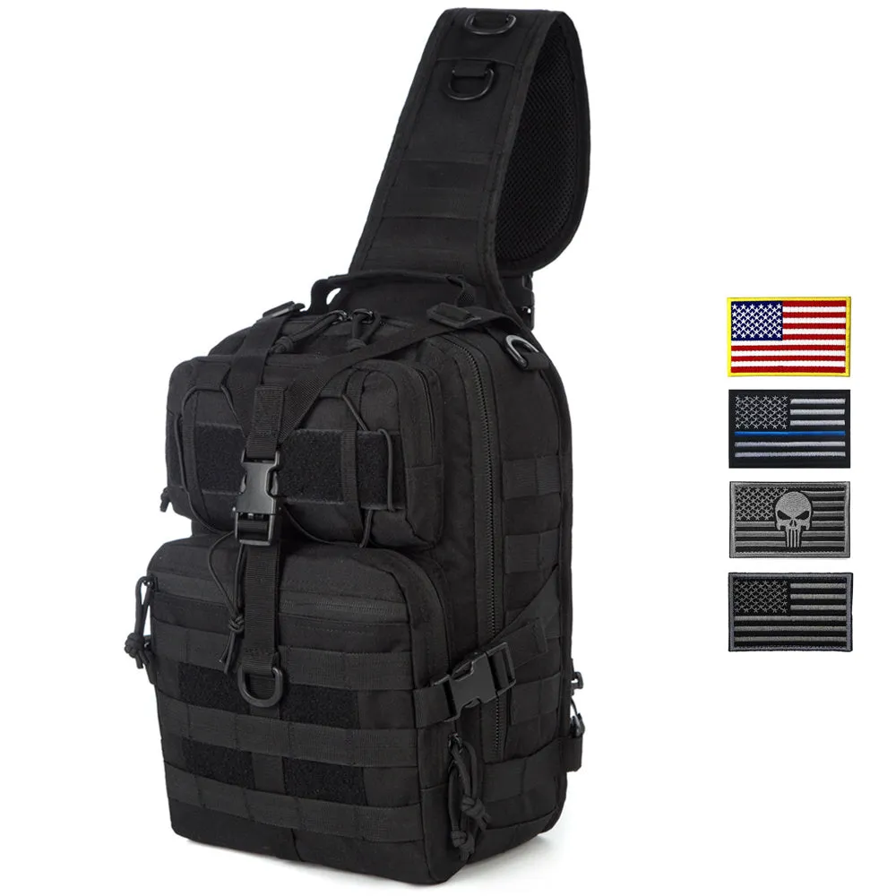Actical Sling Bag Pack Military Rover Shoulder Sling Backpack EDC Molle Assault Range Bag Everyday out Carry Diaper Bag Carry Bag Small Dyt-003