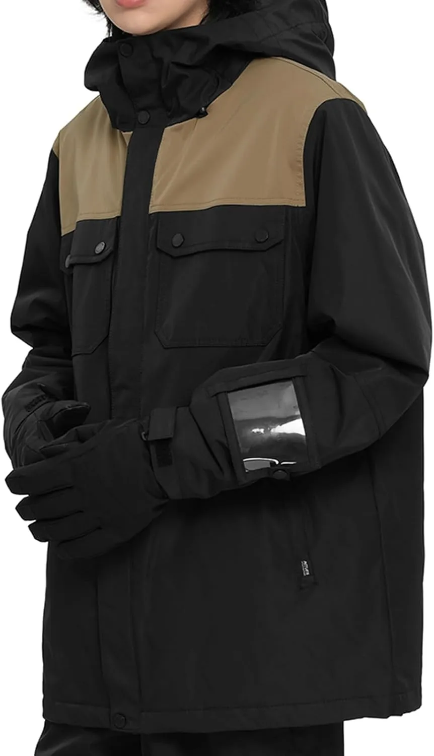 Actleis Winter Snowboard Jacket Warm Snow Coats For Men Waterproof Insulated Skiing Jacket