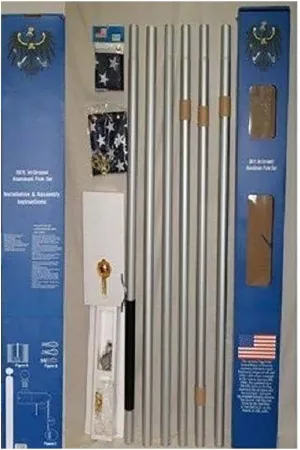 AES 30' Flagpole Aluminum Flag Pole Kit