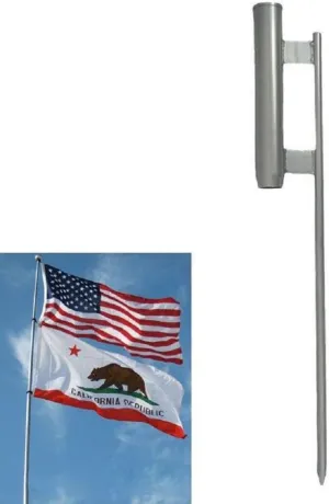 AES Ground Spike for 20ft (Foot) Fiberglass Flag Pole Flagpole