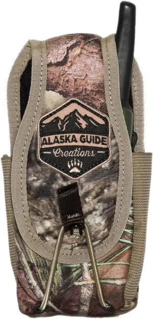 Alaska Guide Creations in-line Camo Accessory Pouch | Adapter GPS Radio Holder | One Size Fits Most Walkie Talkie Pack (Mossy Oak Break-Up Country)