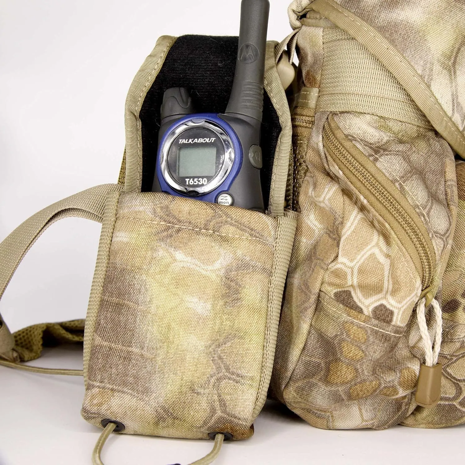 Alaska Guide Creations in-line Camo Accessory Pouch | Adapter GPS Radio Holder | One Size Fits Most Walkie Talkie Pack (Mossy Oak Break-Up Country)