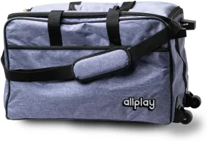 Allplay Rolling Board Game Bag - Fits 7 Standard Boxes - Suitcase/Backpack/Shoulder Strap/Carry Handle - Padded For Protection - Duffle Bag For Travel Or Game Night - Pocket For DND Accessories