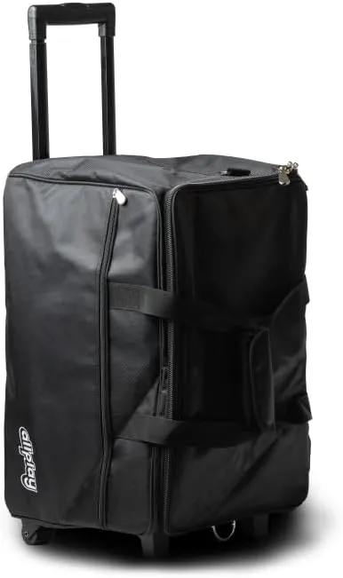 Allplay Rolling Board Game Bag - Fits 7 Standard Boxes - Suitcase/Backpack/Shoulder Strap/Carry Handle - Padded For Protection - Duffle Bag For Travel Or Game Night - Pocket For DND Accessories