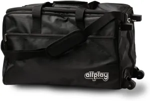 Allplay Rolling Board Game Bag - Fits 7 Standard Boxes - Suitcase/Backpack/Shoulder Strap/Carry Handle - Padded For Protection - Duffle Bag For Travel Or Game Night - Pocket For DND Accessories
