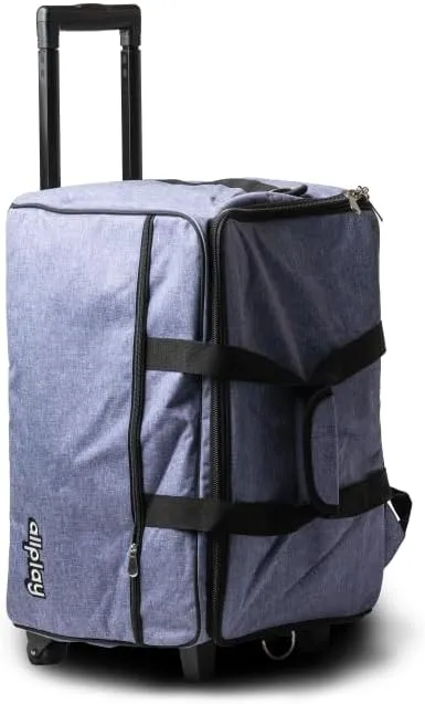 Allplay Rolling Board Game Bag - Fits 7 Standard Boxes - Suitcase/Backpack/Shoulder Strap/Carry Handle - Padded For Protection - Duffle Bag For Travel Or Game Night - Pocket For DND Accessories